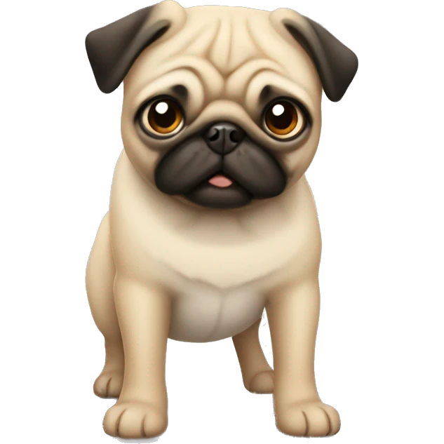 Cute pug emoji