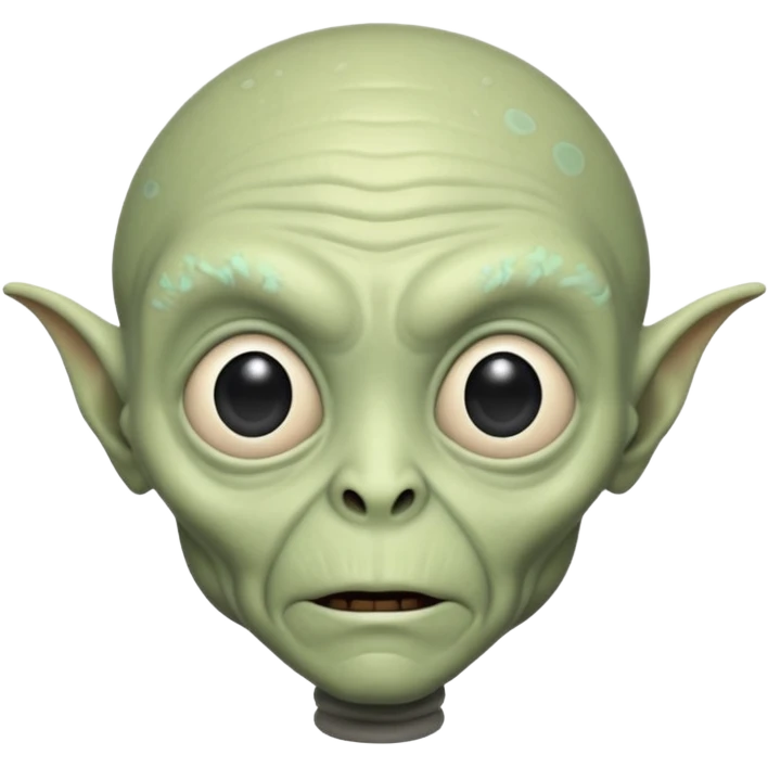 an old aliens with a little hair, white skin emoji
