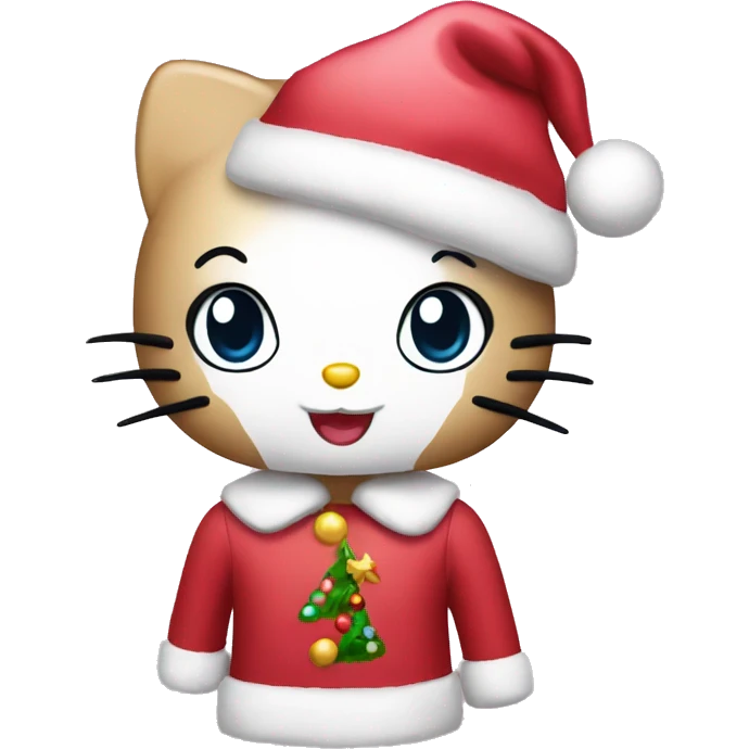 hello kitty christmas emoji