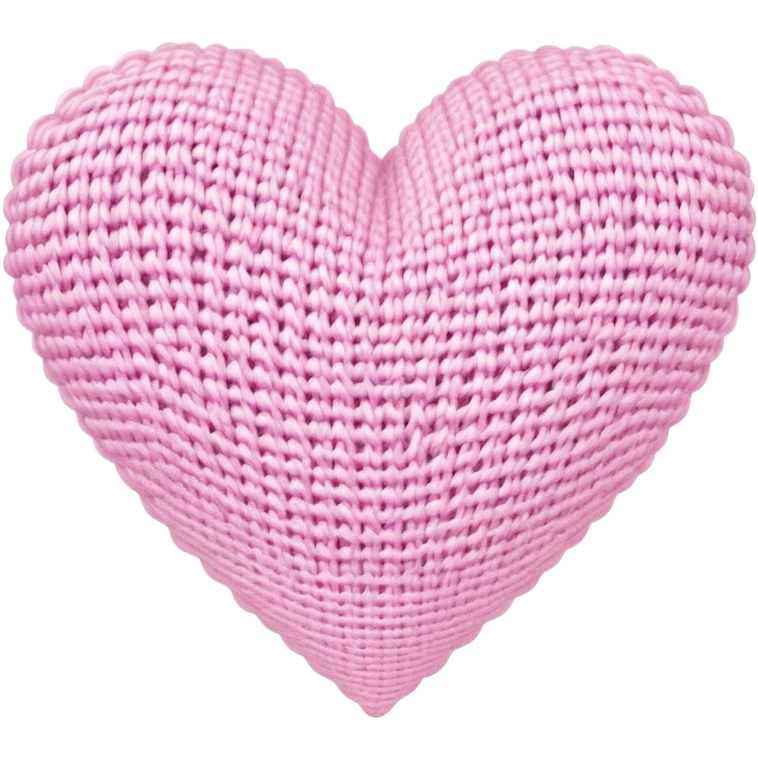 Pastel knit heart emoji