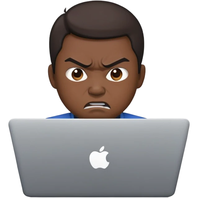 angry chinese guy with a laptop emoji