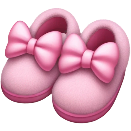 Pink bow slippers  emoji