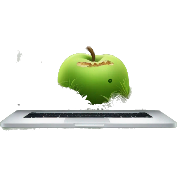 mac book and nature emoji