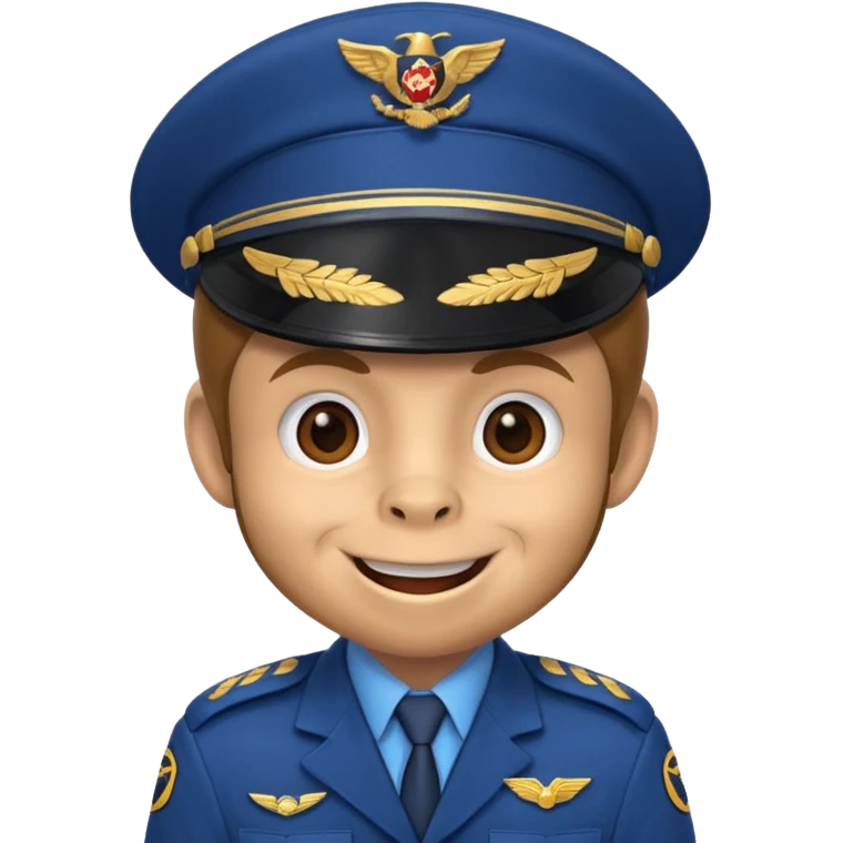 monkey pilot blue uniform emoji