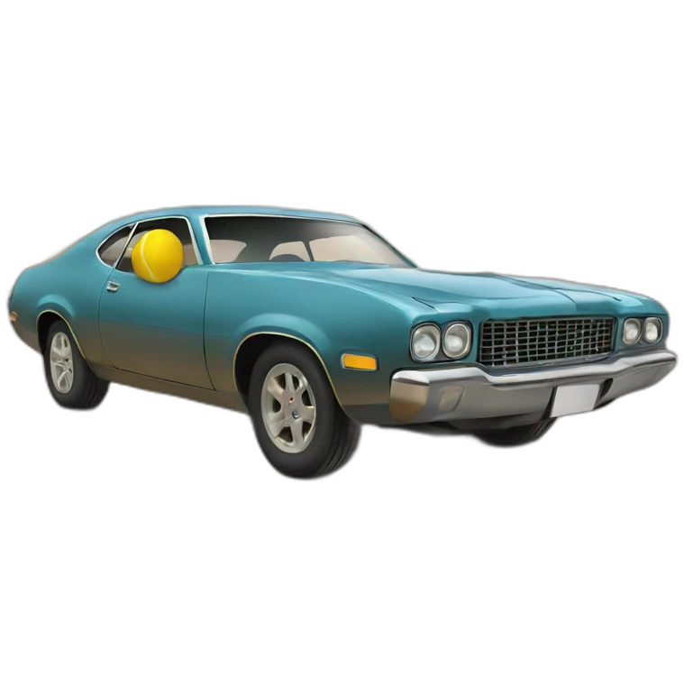 Car hitting balls emoji