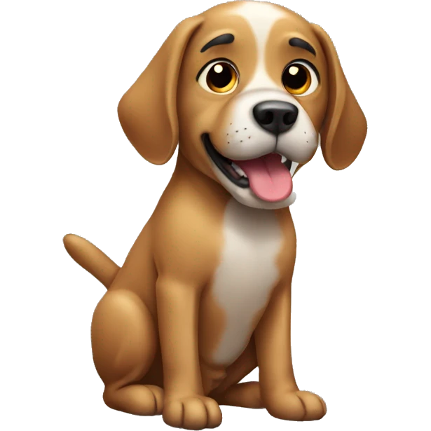 Dog pooping emoji