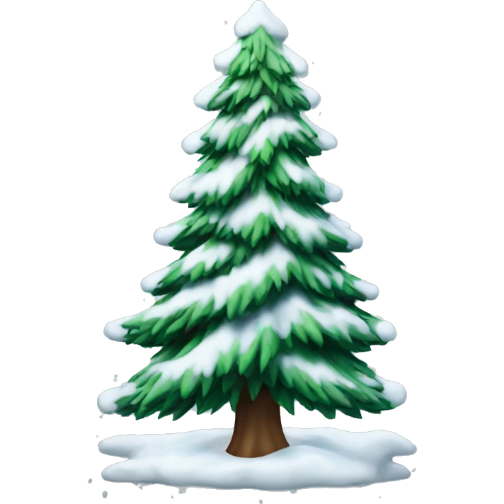 Christmas tree with snow on it emoji