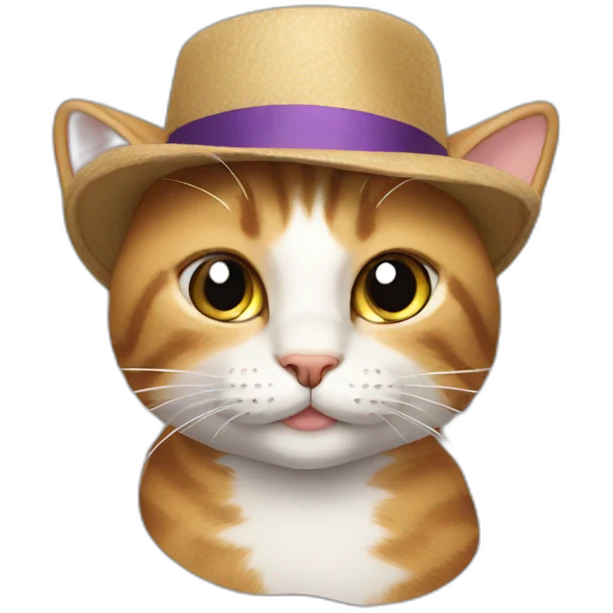 Cat with hat emoji