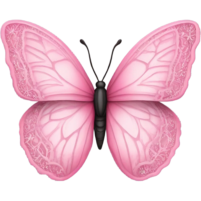 Pink butterfly emoji