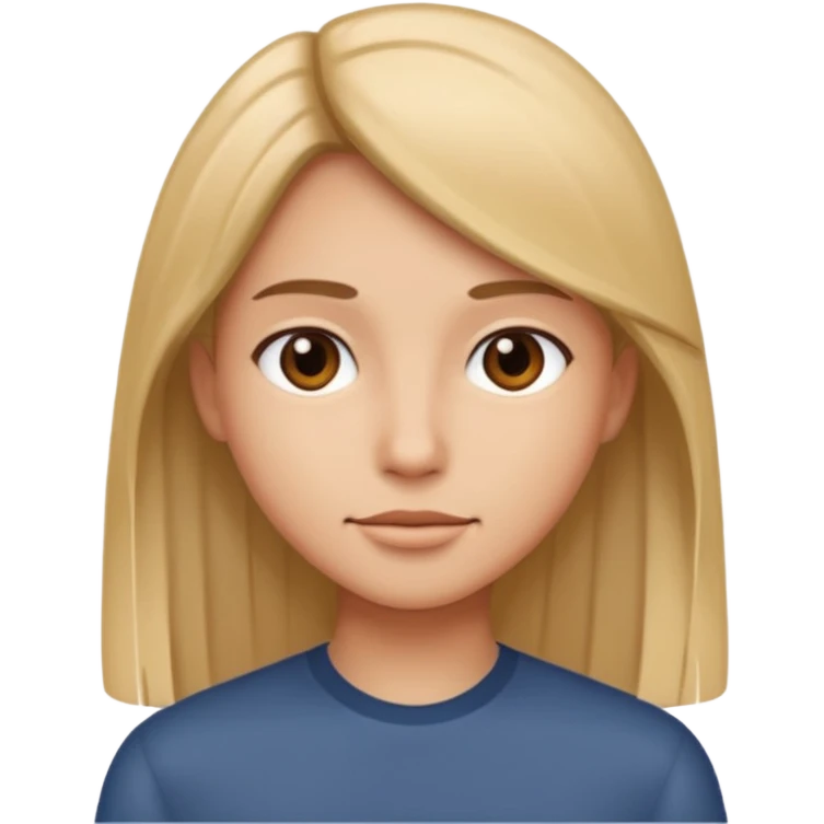 cabello liso emoji