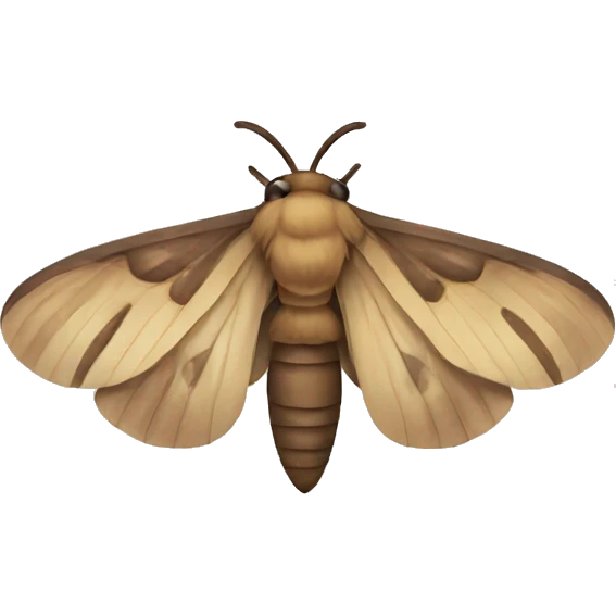 a funny moth emoji