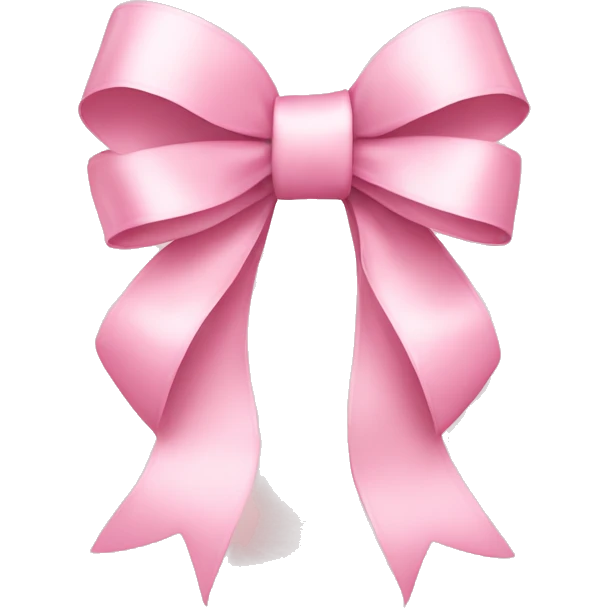 light pink ribbon bow emoji