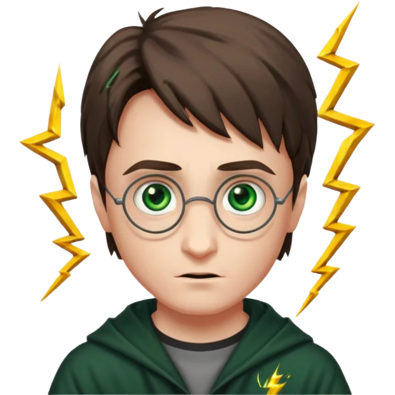 Harry potter with lightening scar on forehead emoji