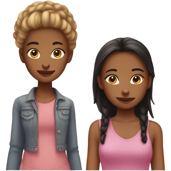 Girl and her best friend  emoji