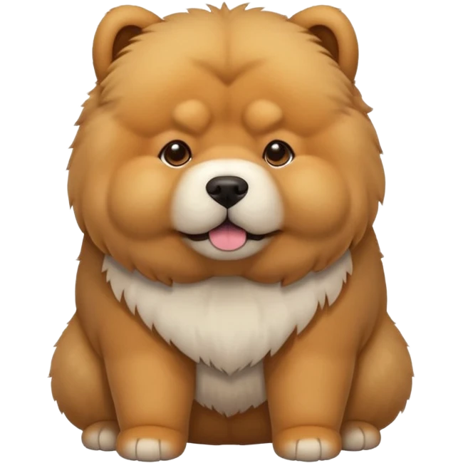 a full body of cute chow chow emoji