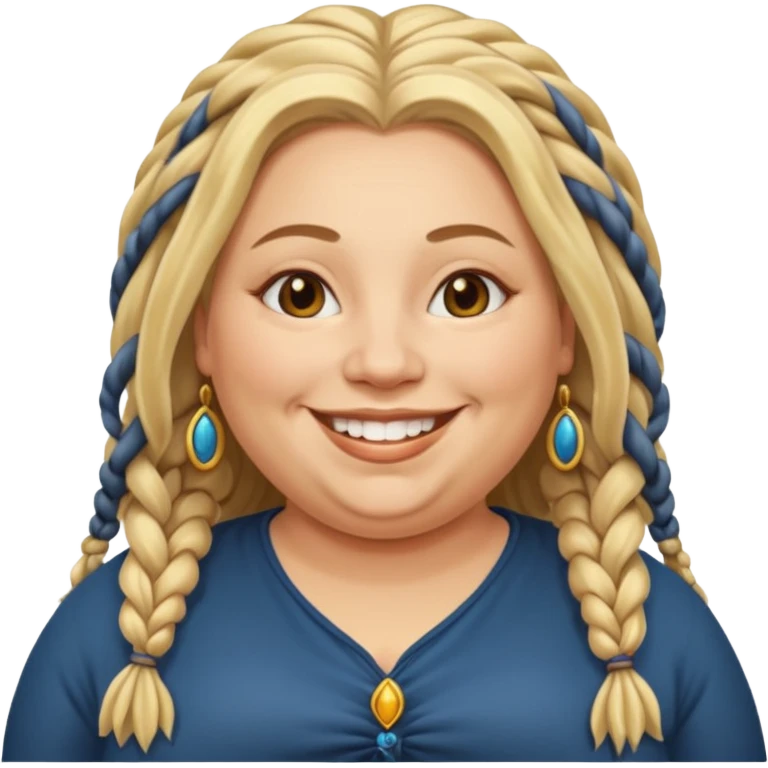 very fat beautiful rich blonde dreadlocked woman emoji