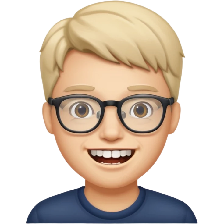  안경쓰고 덧니있는 사람 emoji