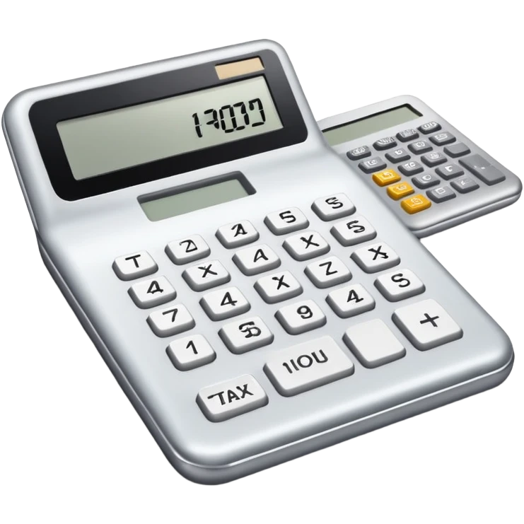 tax forms and calculator emoji