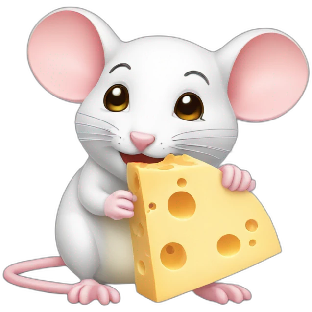 mouse eating cheese emoji