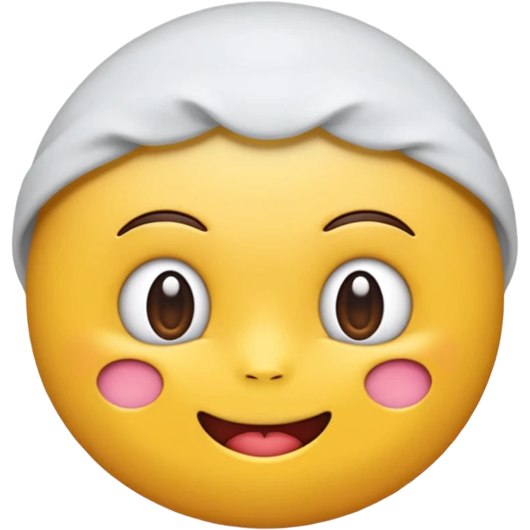 một emoji cảm xúc hạnh phúc, chỉ gồm 2 mắt trắng, má hồng emoji