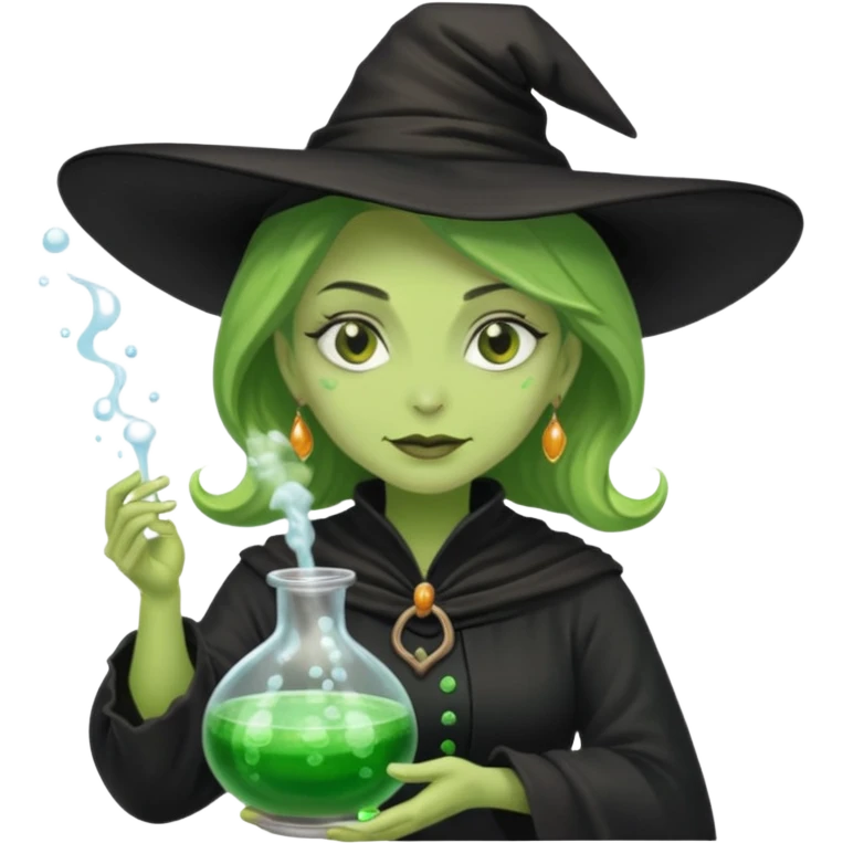 green witch cooking potion emoji