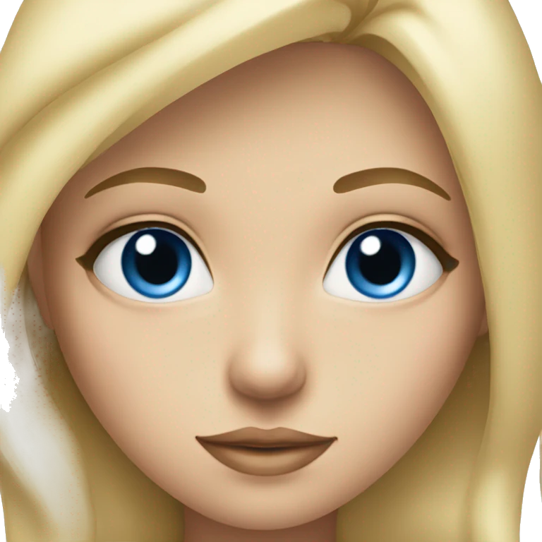Beautiful blonde blue eye girl emoji