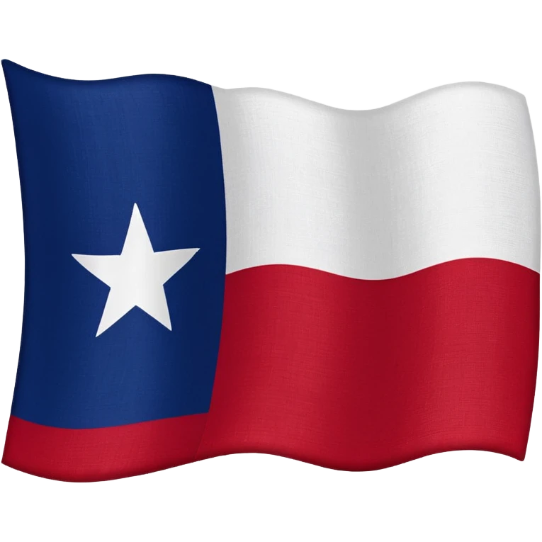 waving Texas flag fabric with vibrant red, white, and blue colors and a single white star, no flagpole, no text emoji