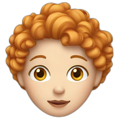white curly ginger girl emoji