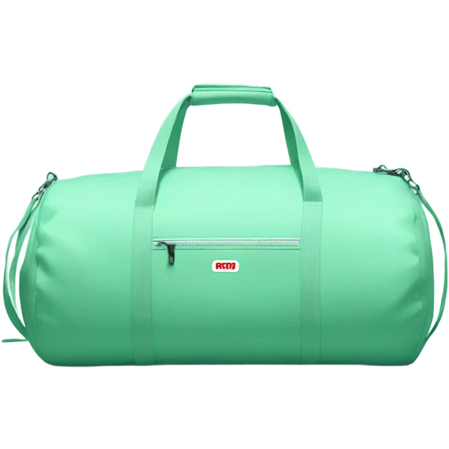 Gym duffle bag mint green color emoji