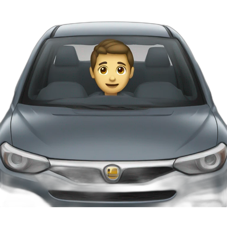 Acolyte in a car emoji