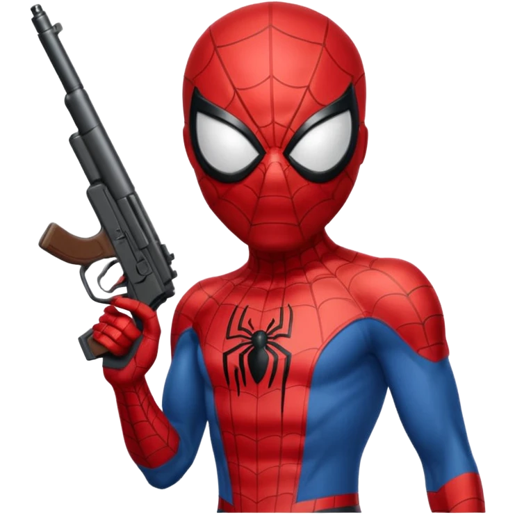 Spiderman with gun emoji