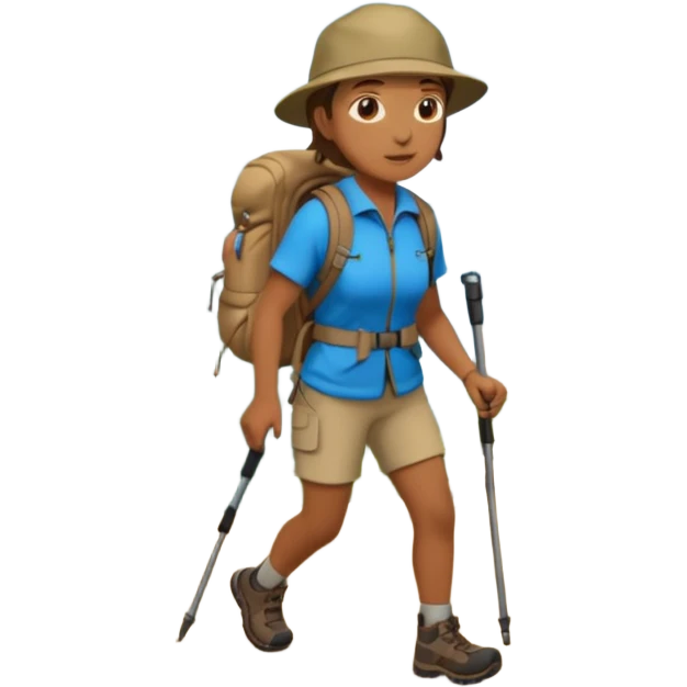 hiking person emoji