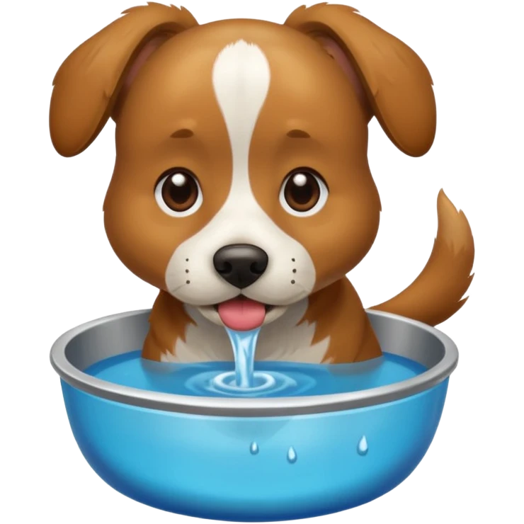 Dog, water bowl emoji