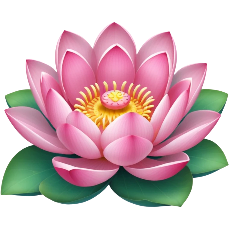 A traditional pink Lotus emoji