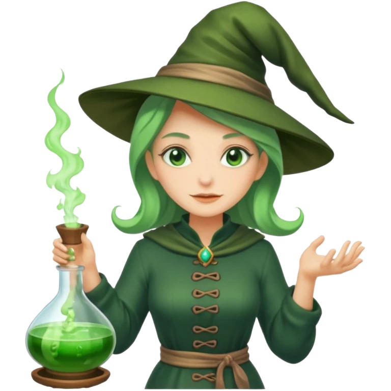 green witch cooking potion emoji