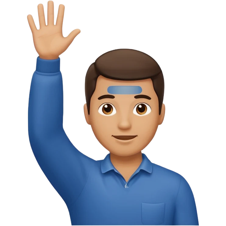 A man with arms waving up and down with 67 around it  emoji
