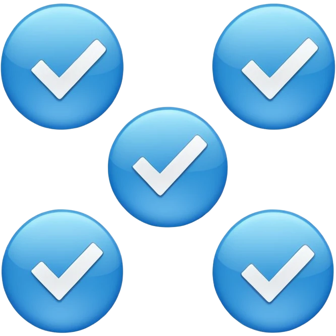 You got the blue part correct so leave the blue circle, replace the white tiktok logo with a check ✔️ emoji