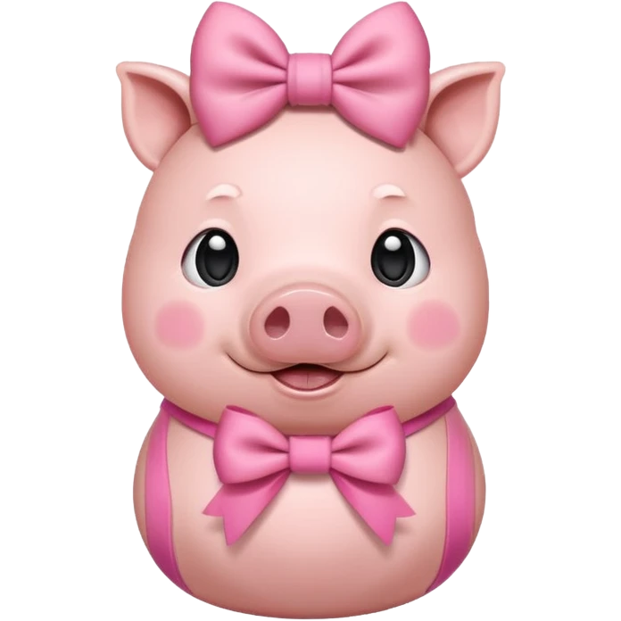 Pig with bow emoji