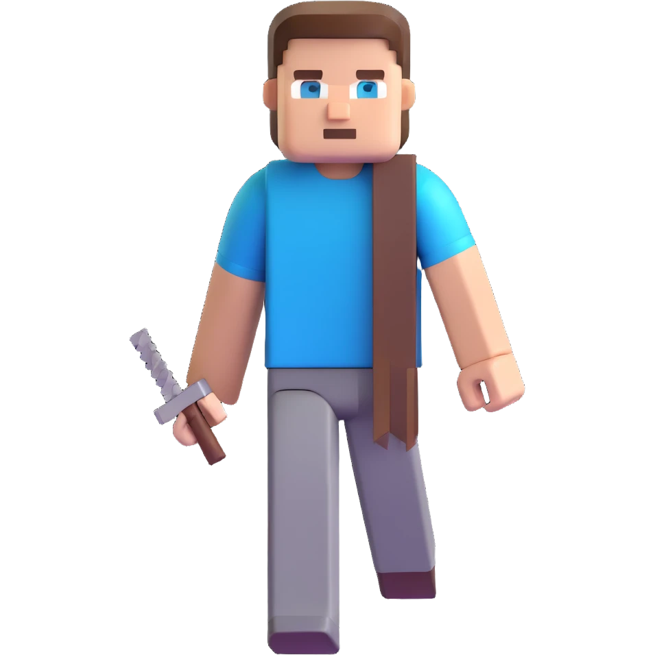 Minecraft Steve character emoji