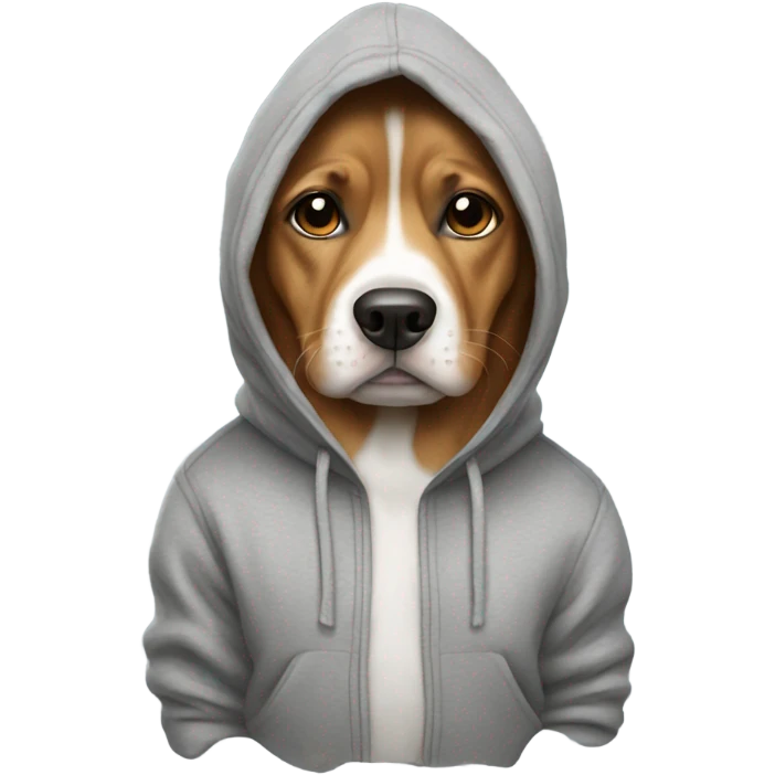 Dog wearing a hoodie  emoji