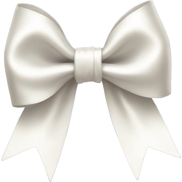 white satin bow emoji