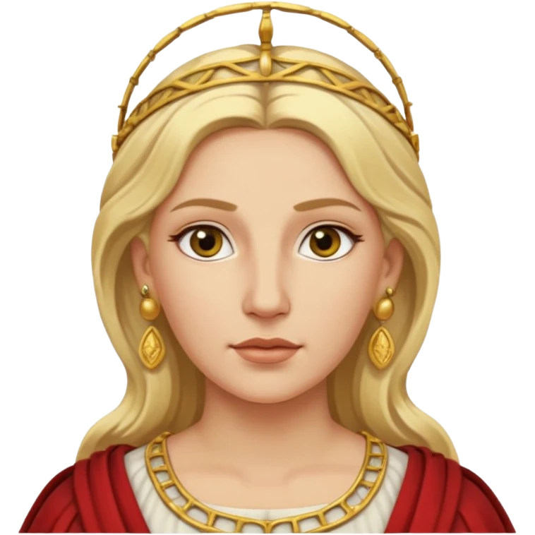 Ancient Roman woman with earrings and blonde hair emoji