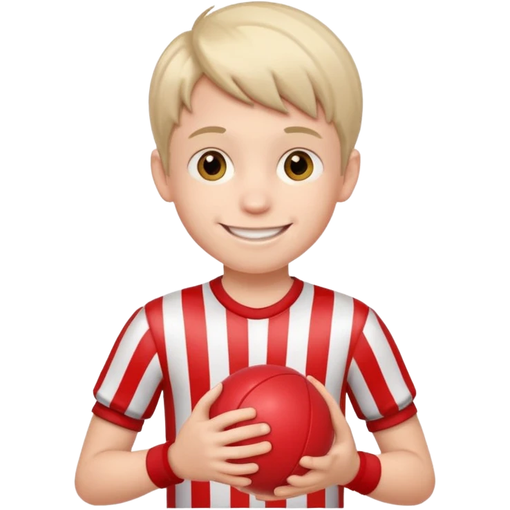 Boy with a ball in his hand  emoji