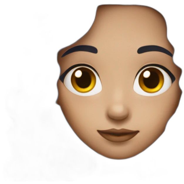 Blu-hair-black-eyes-girl emoji