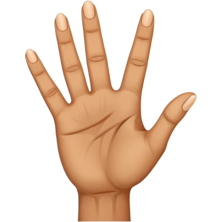 a finger holding up 3 fingers emoji