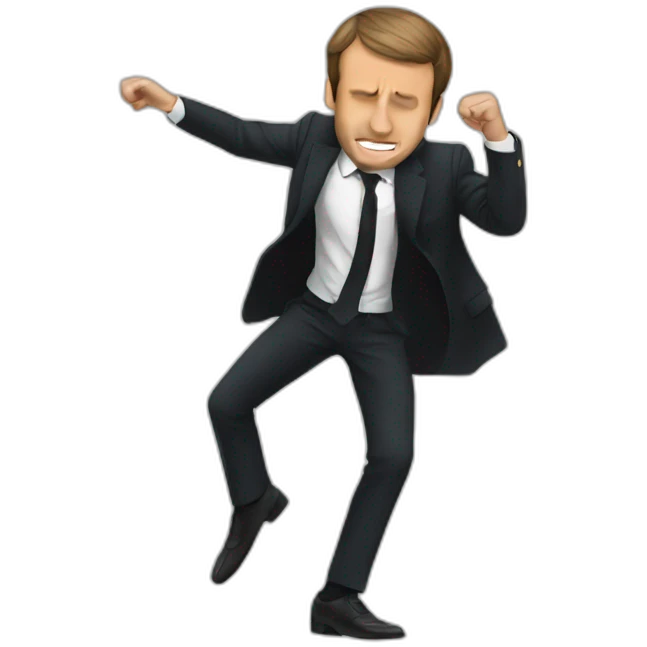 Macron dab emoji