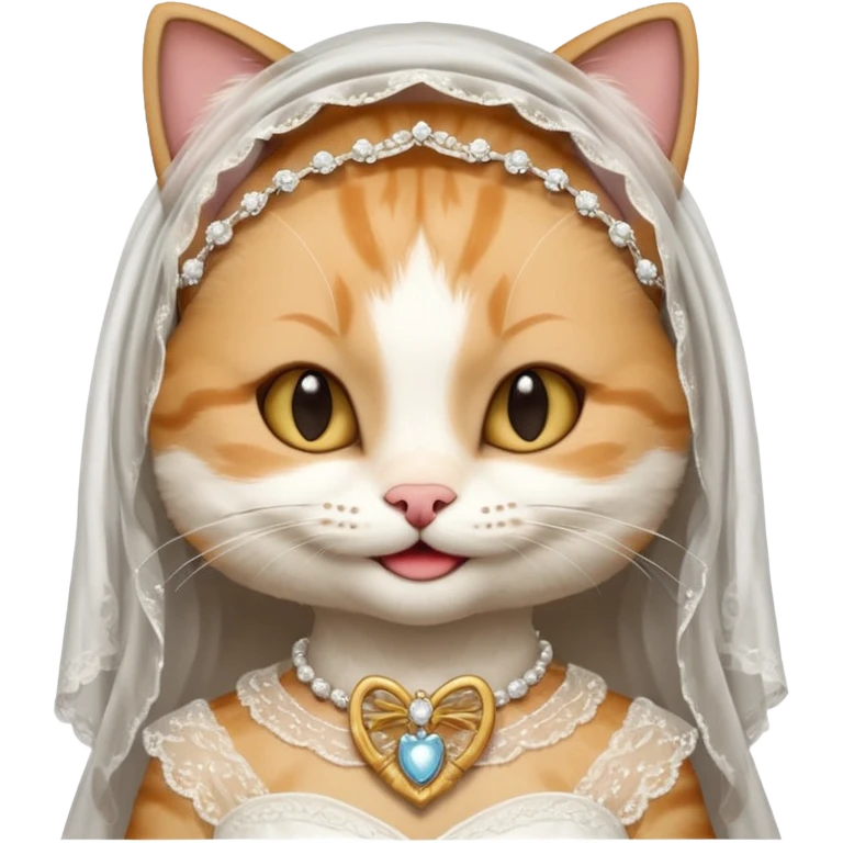 happy bride cat emoji