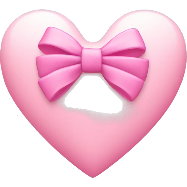 pink bow on light pink heart emoji