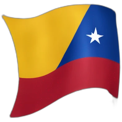 Bandera de Venezuela y en el centro la cara de simon bolivar el libertador emoji