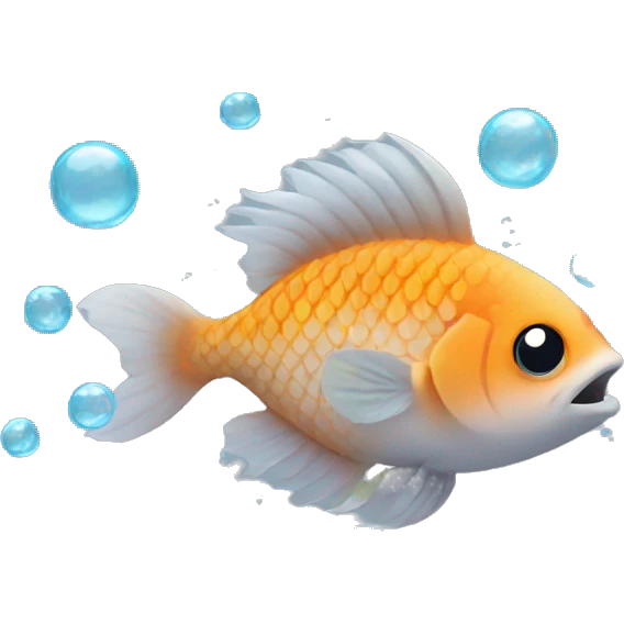 fish and bubbles  emoji